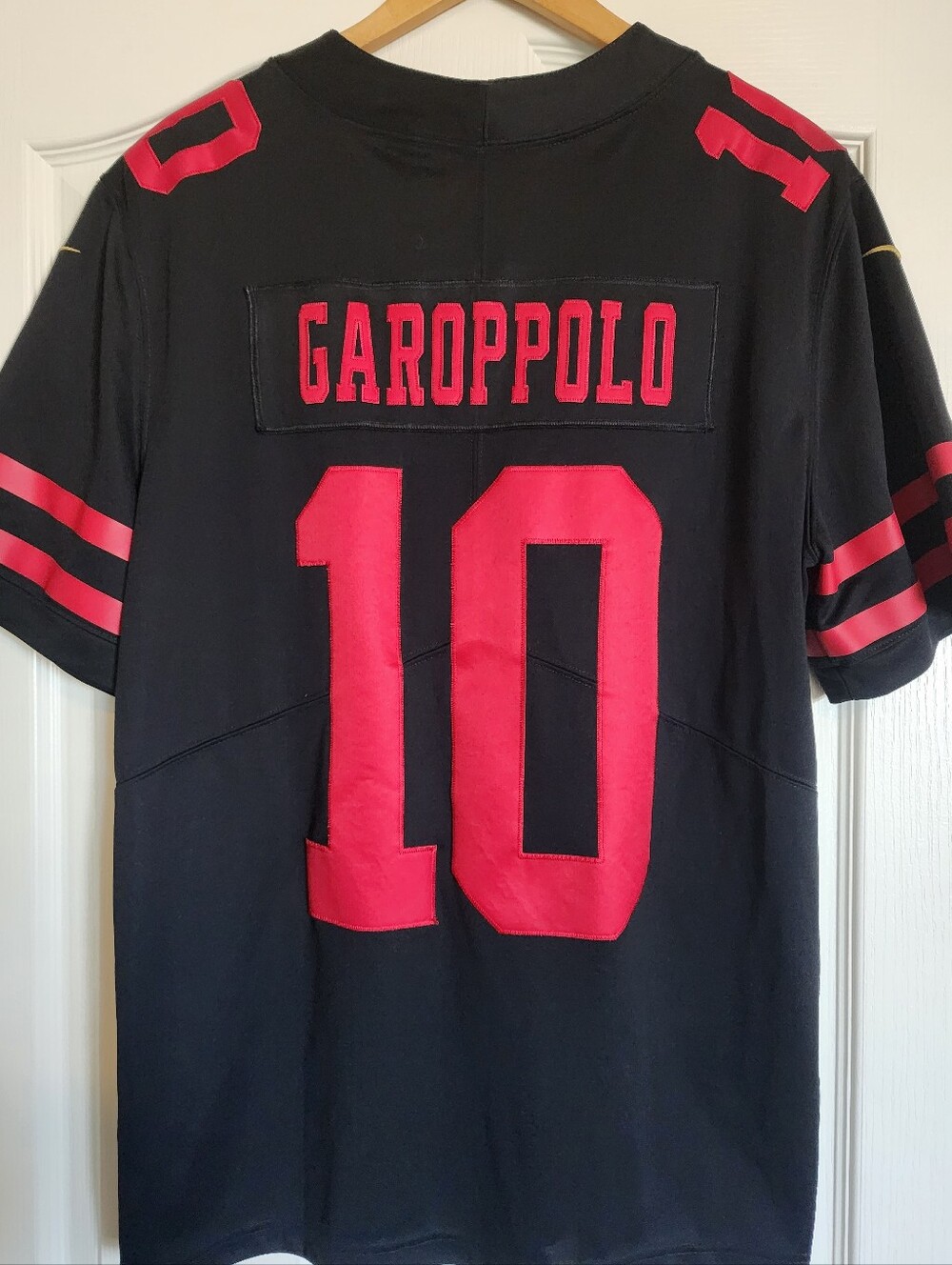🔥Nike San Francisco 49ers Jimmy Garoppolo #10 Black Alternate Jersey Men’s Sz L